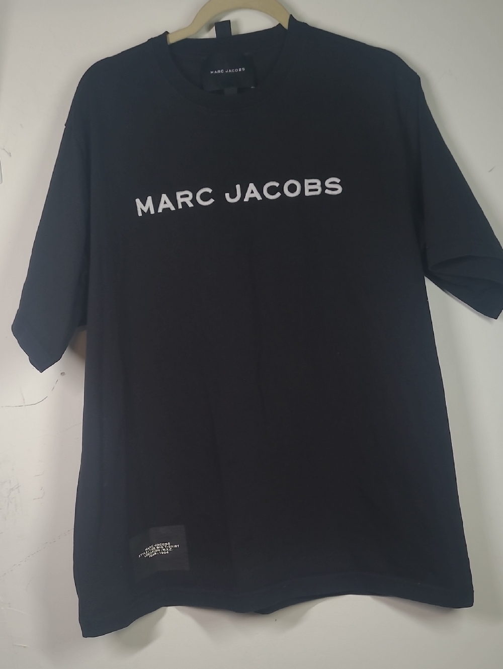 Marc Jacobs Black T-Shirt with White Logo Print